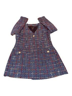 Truth by Republic Multicolor Tweed Blazer Jacket Size M Statement Piece. Vibrant